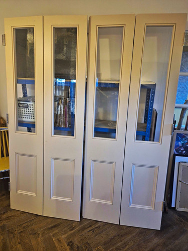 White internal glazed panel - glazed,