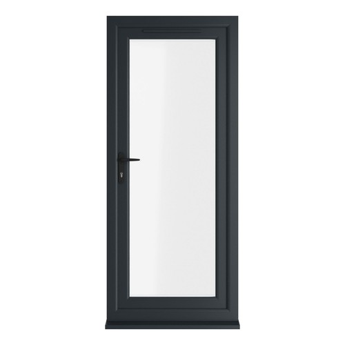 Bespoke upvc single - door, clear