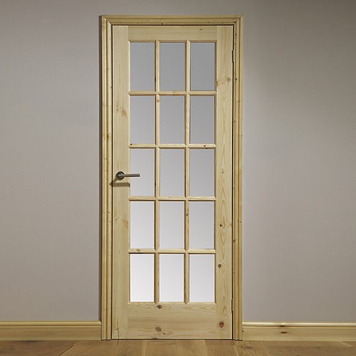 Pine clear glazed internal - glazed,