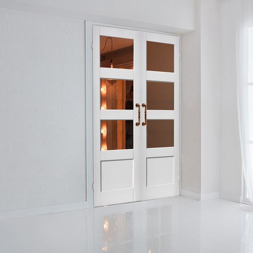 Internal rebated door pair