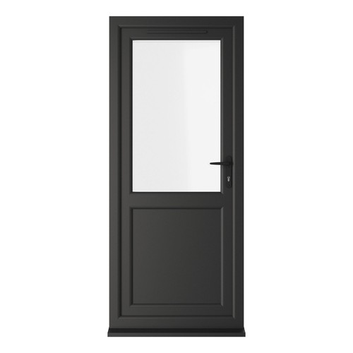 Upvc single door - upvc, clear
