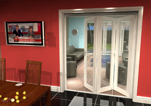 Internal bifold doors - internal, white