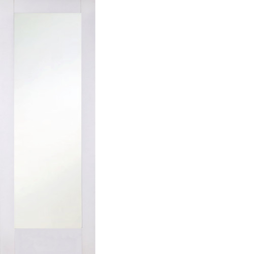 White shaker glazed door - white,